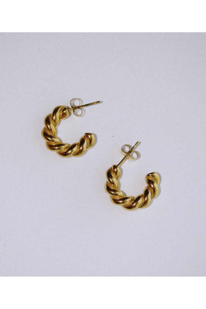 Twisted Demi Hoops