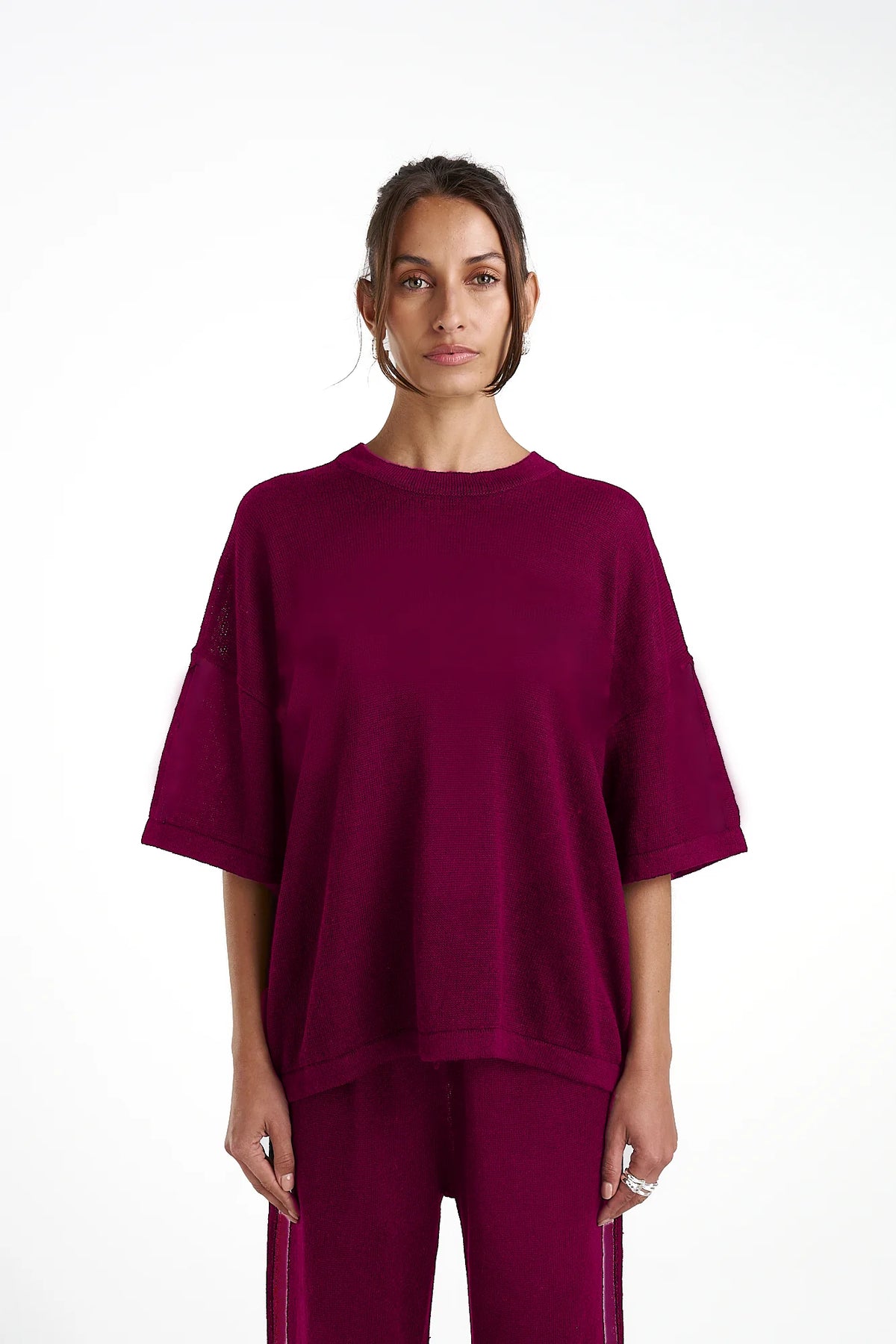 Knit Tee - Plum