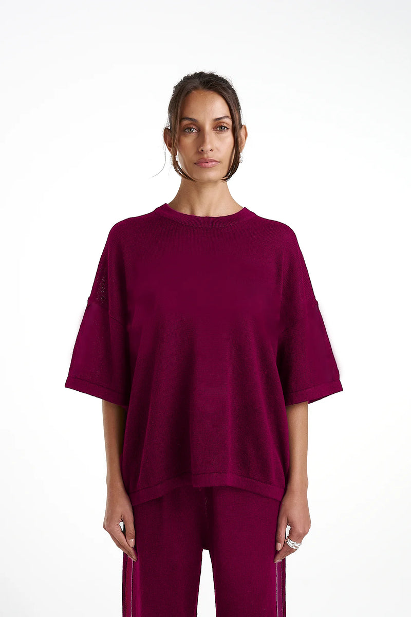 Knit Tee - Plum