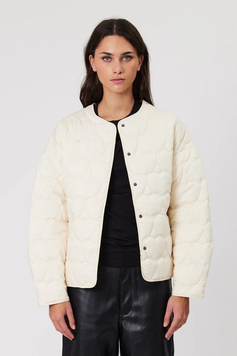 AVA QUILTED JACKET - IVORY