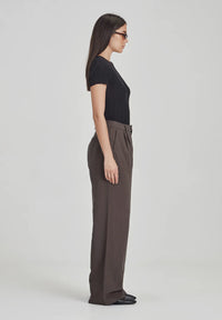 Womens Linen Blend Trouser - Dust