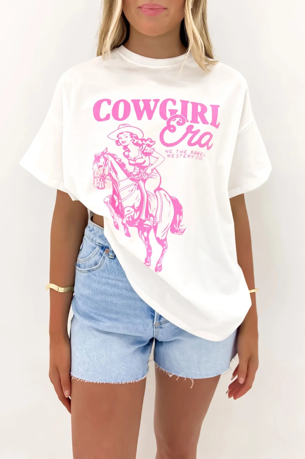 White Pink Cowgirl Era - T-shirt