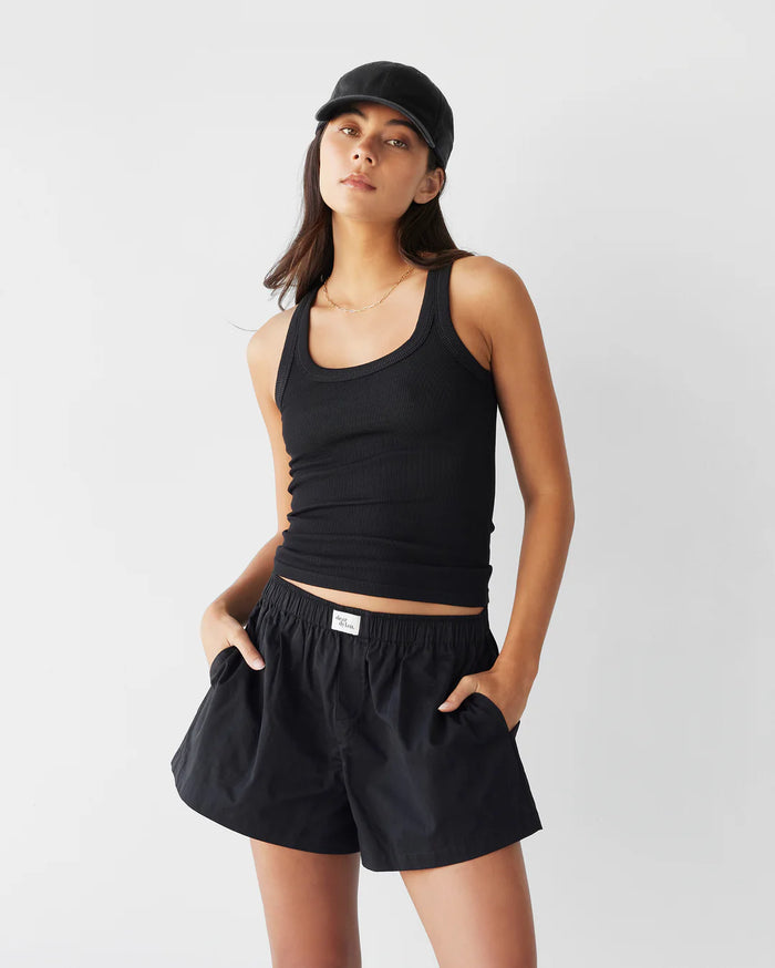 Cotton Boxer Short - Noir