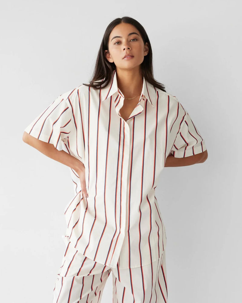 Club Stripe Oversized Shirt