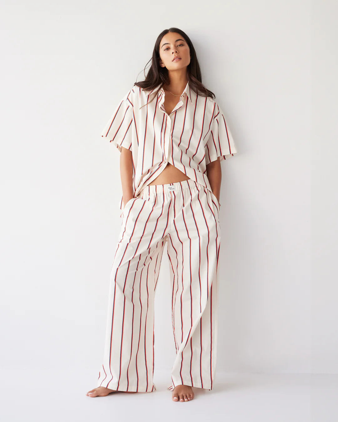 Club Stripe Oversized Shirt