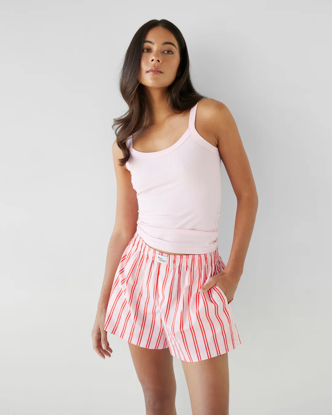 Cotton Boxer Short - Cupid Stripe