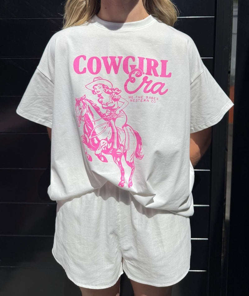 White Pink Cowgirl Era - T-shirt