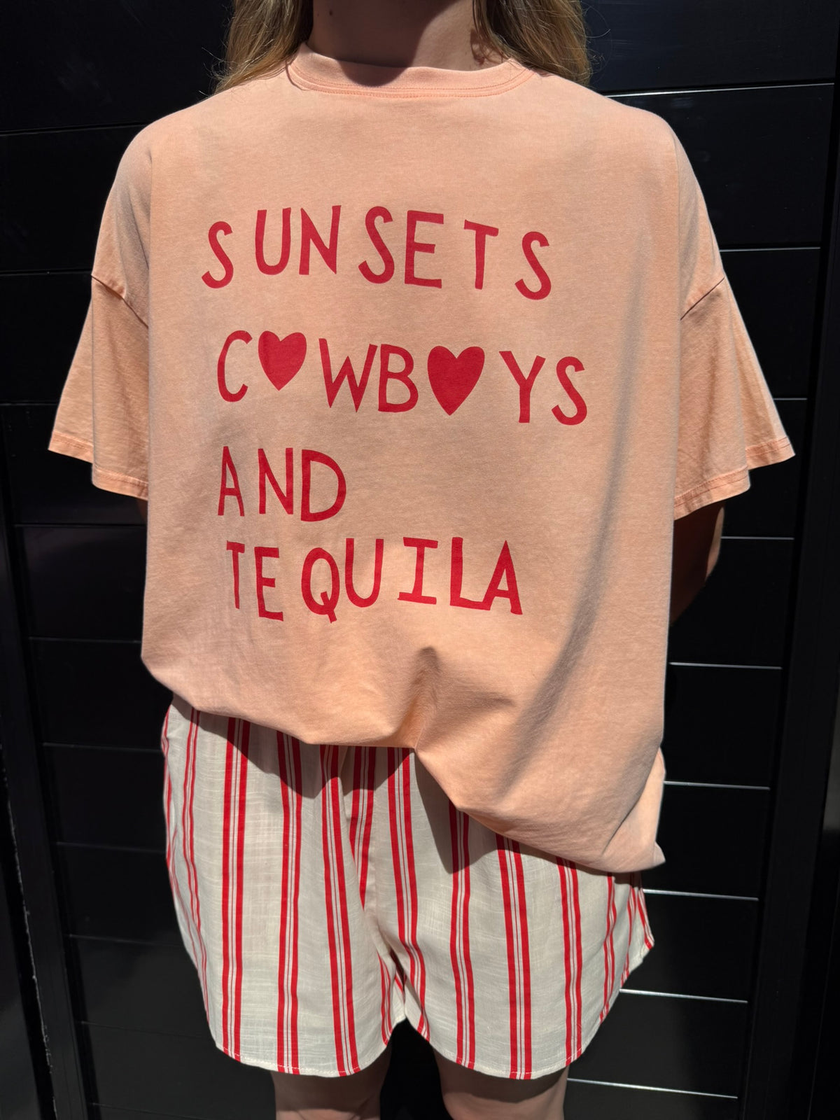 Peach Sunsets & Cowboys Short - Set