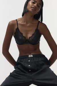 Lovely Delicate Wire Bra - Black