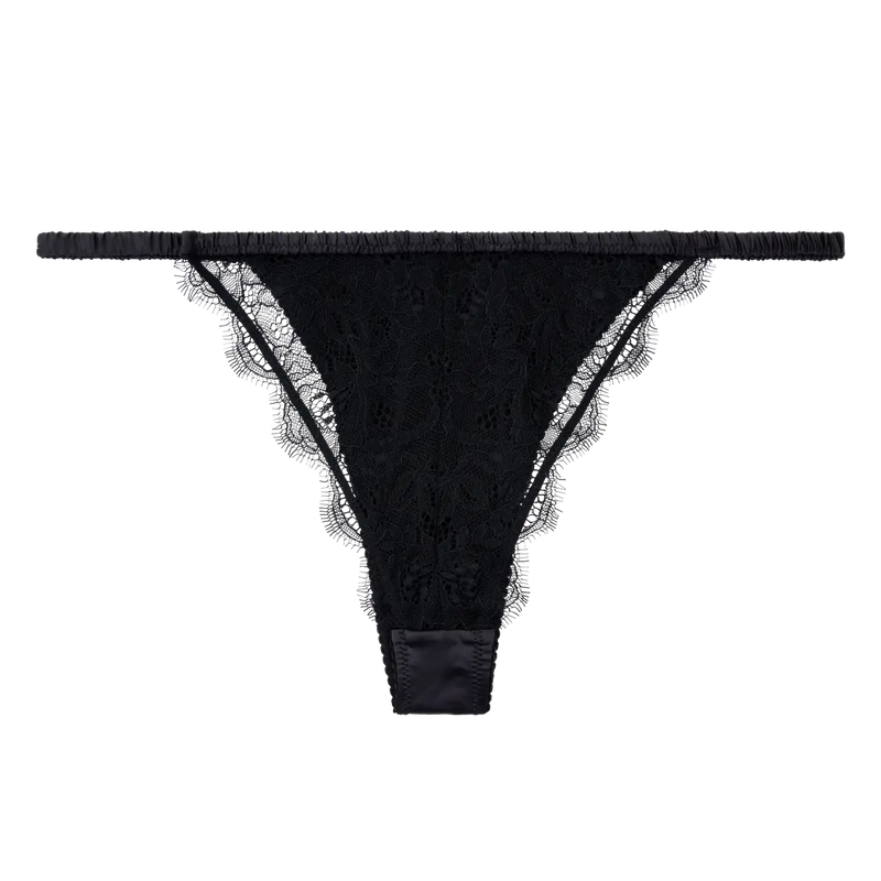 Charlotte Tanga-Style Briefs - Black