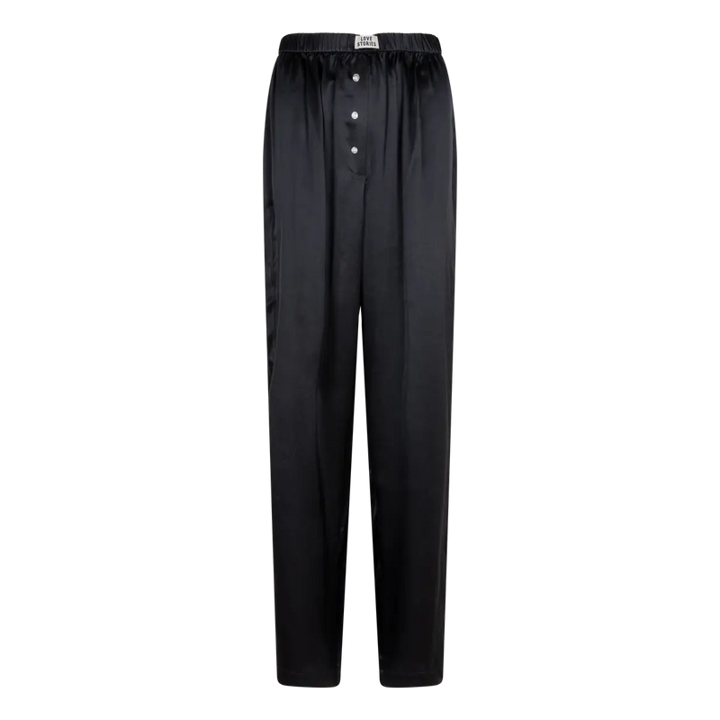 Theodore Silky Pyjama Pants - Black