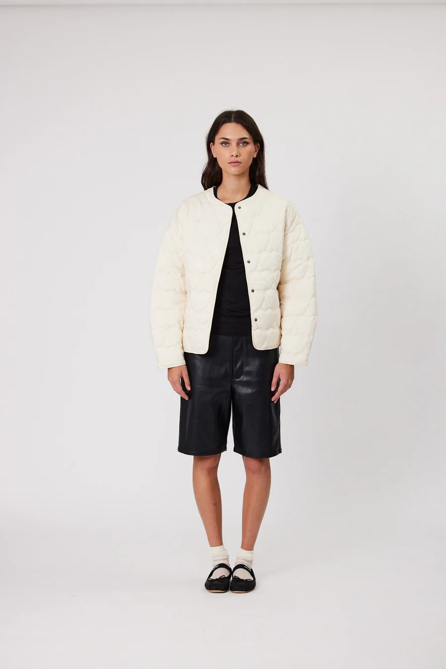 AVA QUILTED JACKET - IVORY