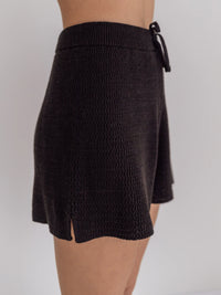 KNIT SHORTS - ONYX