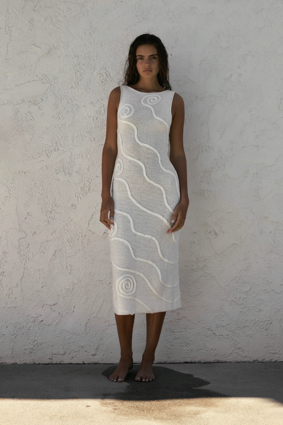 Organic Cotton Swirl Knit Dress - Shea