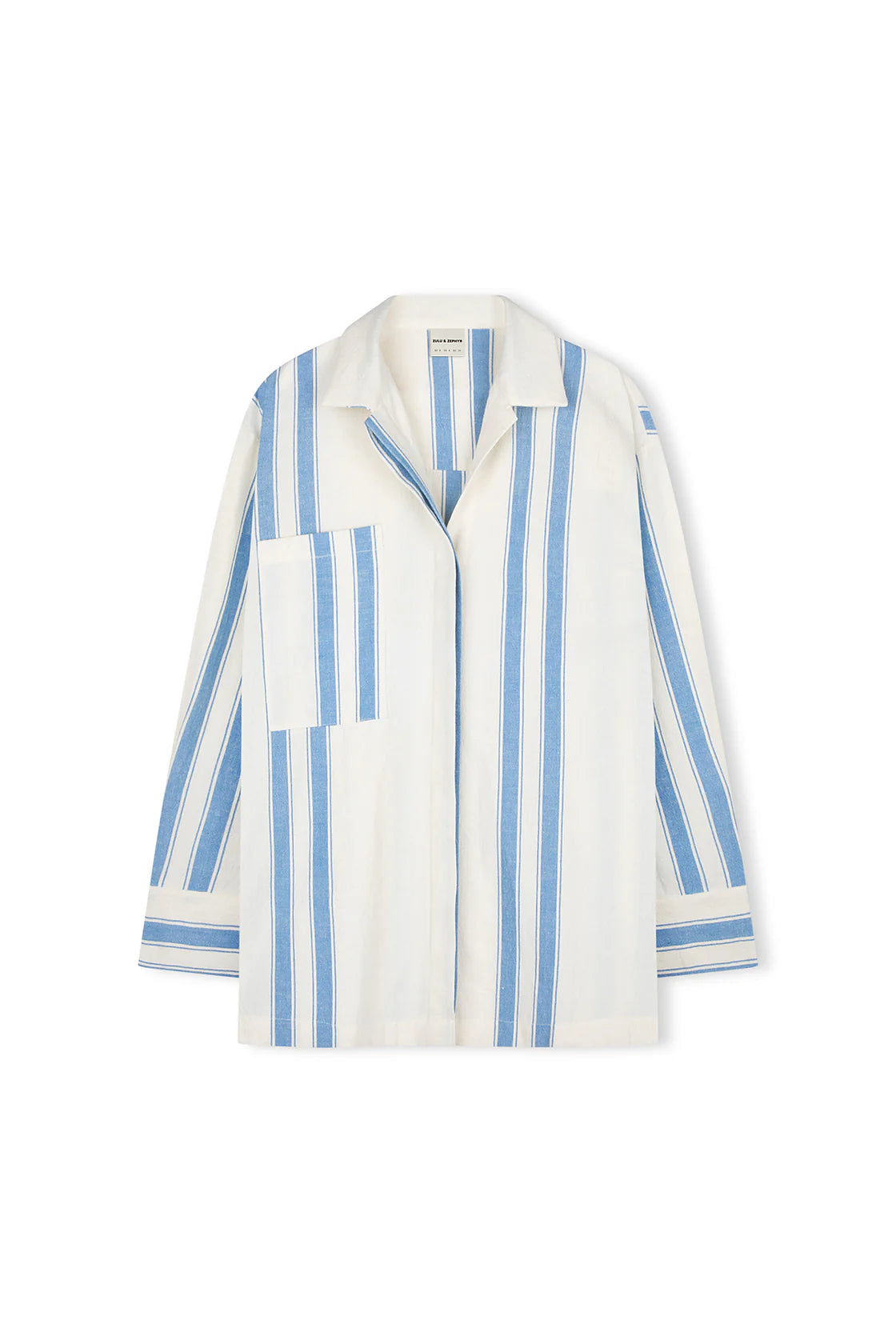 Organic Cotton Blend Shirt - Marine Stripe