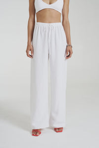 Elastic Pants - Angelic White