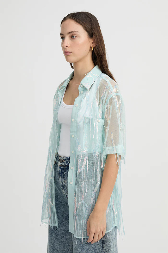 HAZEL SHIRT - TURQUOISE