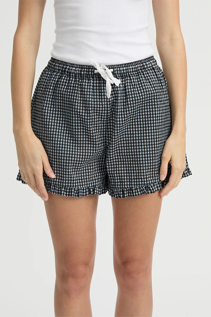 MAJA SHORTS - BLUE GINGHAM