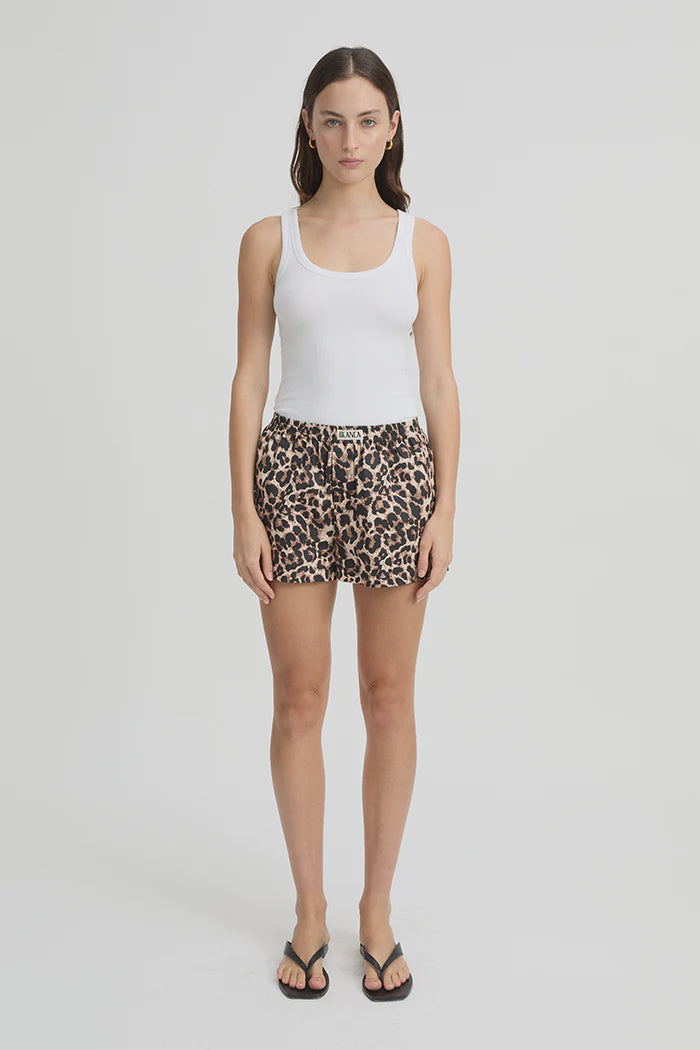 RACHEL SHORTS LEOPARD