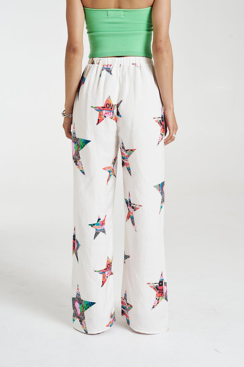 ELASTIC WAIST PANTS - STAR X LOVERS